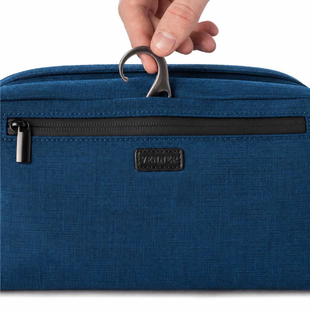 Neceser de viaje Venner azul marino con asa de transporte #Color_Azul marino