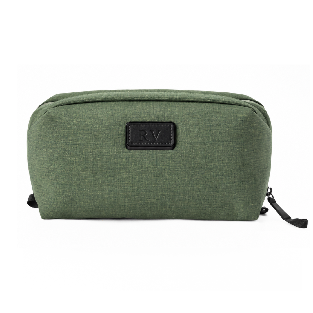 Neceser de viaje Venner verde alpino con placa para grabado de iniciales #Color_Alpine Green