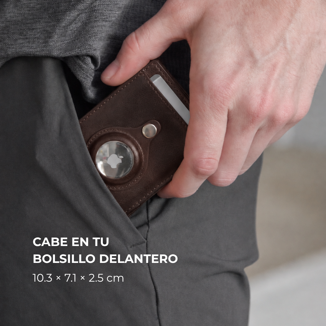 Cartera Venner Track Wallet café oscuro de 10.3 x 7.1 x 2.5 cm en el bolsillo delantero #Color_Café Oscuro