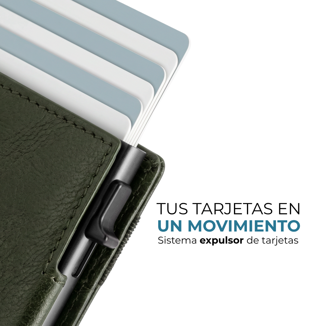 Sistema expulsor de tarjetas de la cartera Venner verde alpine #Color_Alpine Green