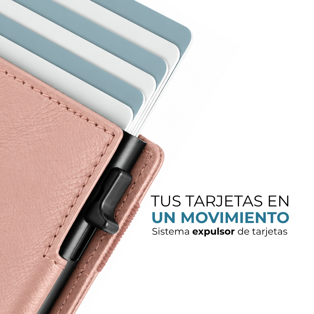 Sistema expulsor de tarjetas de la cartera Venner rose gold #Color_Soft Rose