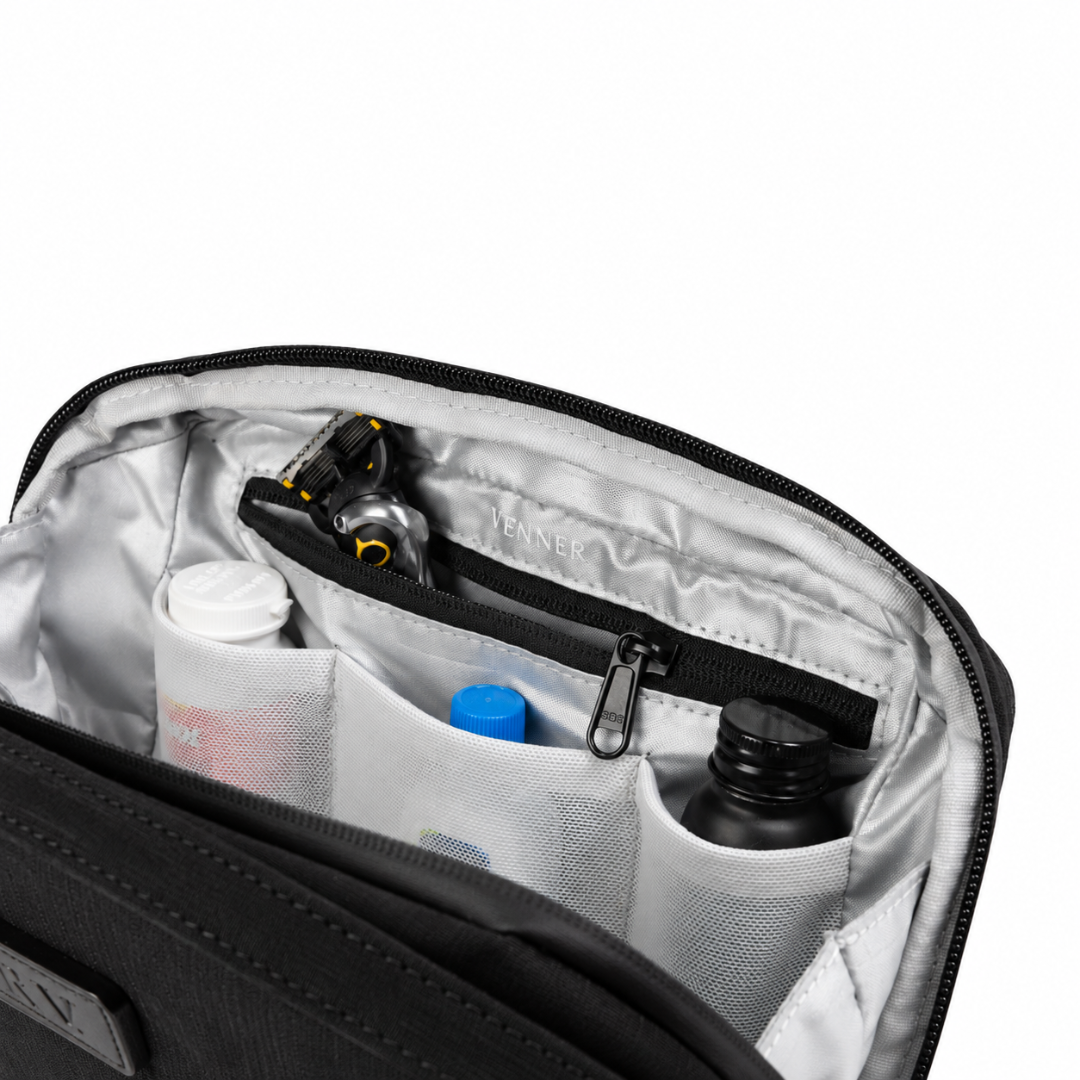 Interior organizador del neceser de viaje Venner negro #Color_Negro