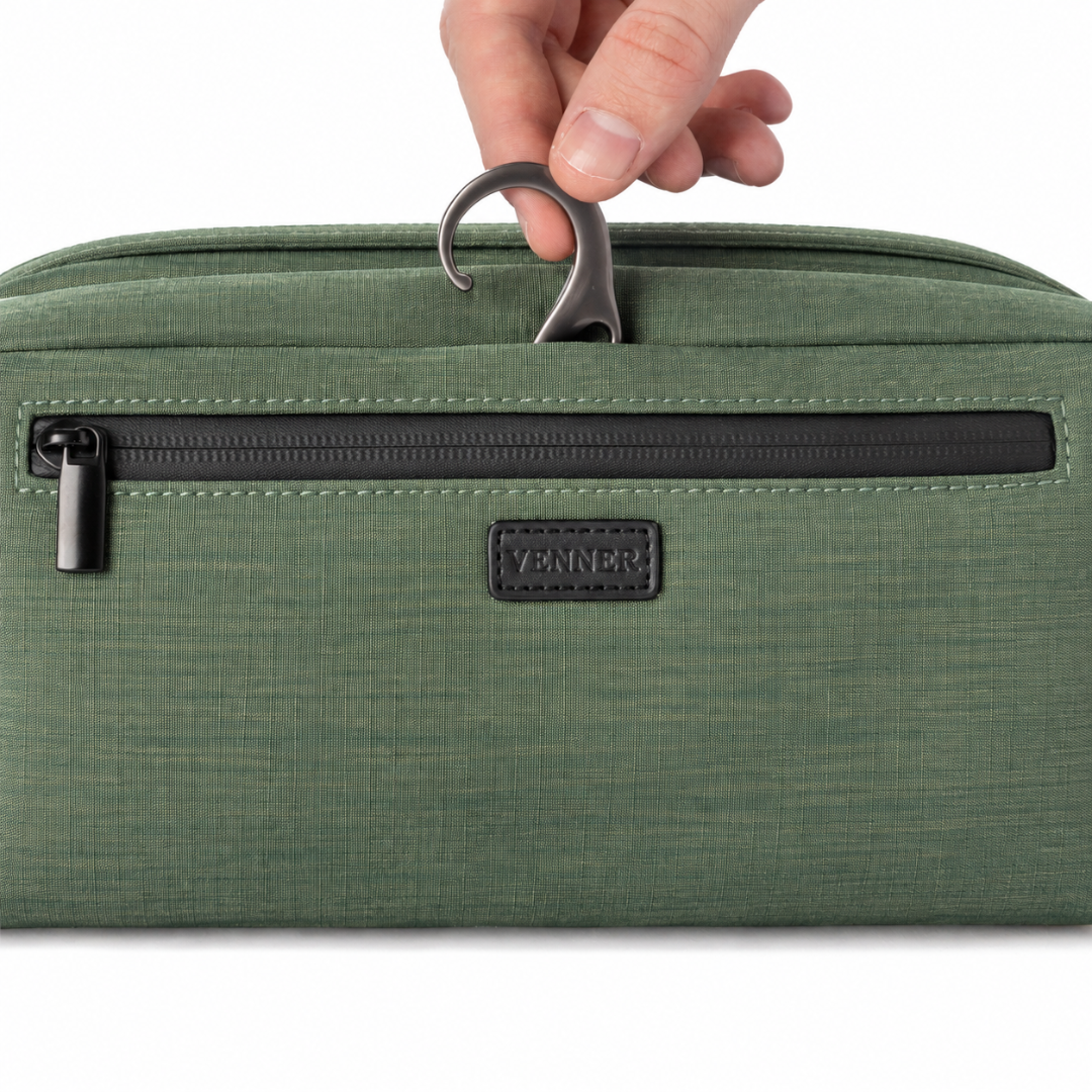 Neceser de viaje Venner verde alpino con asa de transporte #Color_Alpine Green