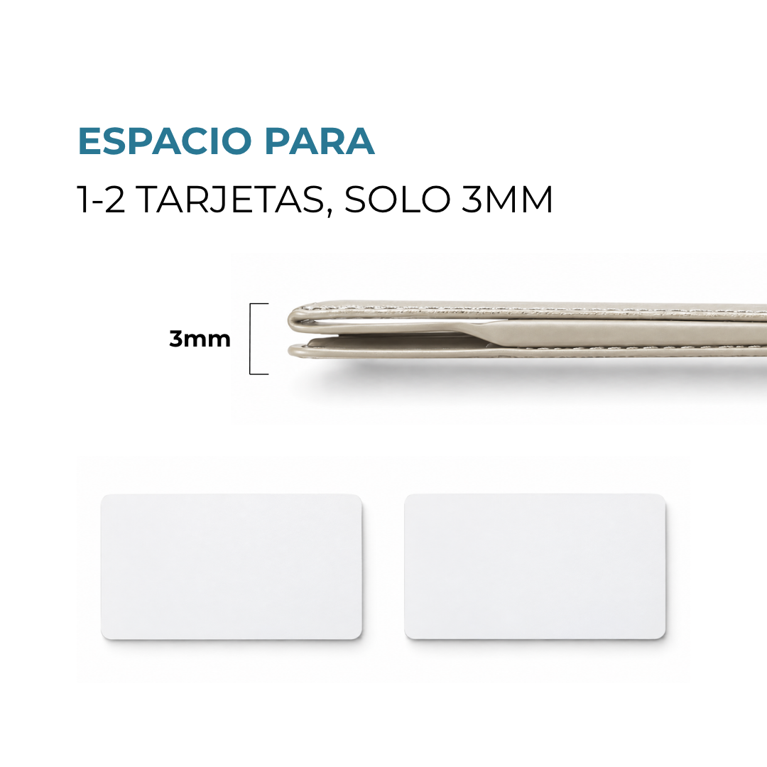 Cartera MagStand Venner dune white de solo 3 mm con espacio para 1 o 2 tarjetas #Color_Dune White