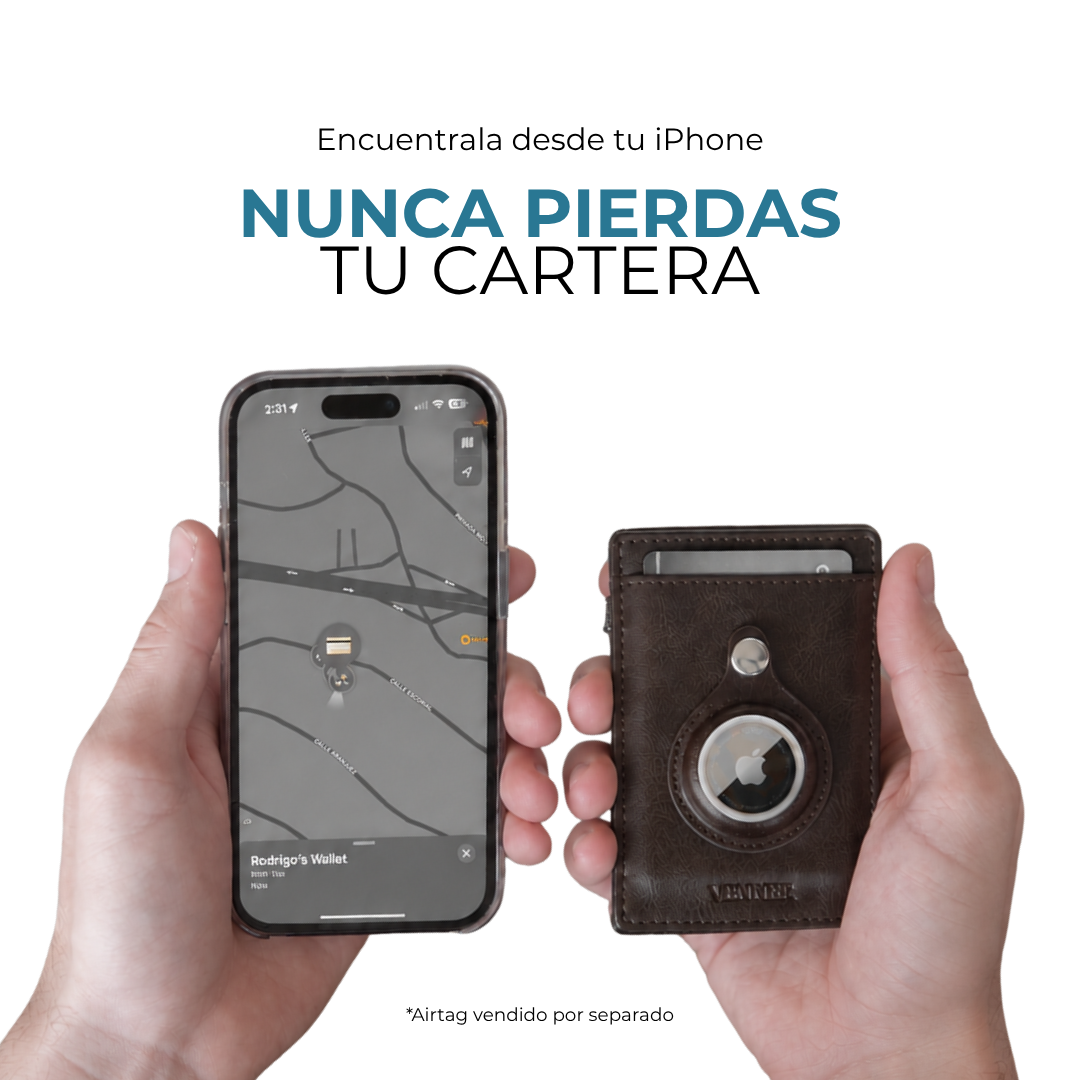 Cartera Venner Track Wallet café oscuro que se localiza desde el iPhone #Color_Café Oscuro